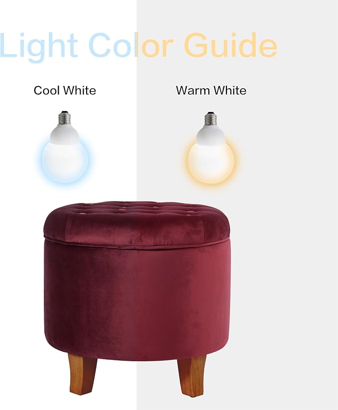 Homepop Home Decor | Upholstered Round Velvet Tufted Foot Rest Ottoman | Ottoman - Image 6
