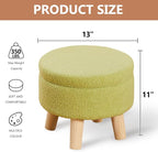 Wimarsbon Storage Ottoman, Modern Round Footrest - Image 3