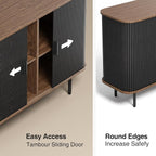 47''W x 32''H Black Buffet Sideboard Cabinet - Image 5