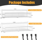 Magnetic Spice Rack for Refrigerator, 2 Pack Metal Magnetic Shelf White - Image 2