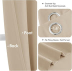 MIULEE Blackout Curtains for Bedroom 2 Panel 40x45 Inch Long Biscotti Beige | - Image 4