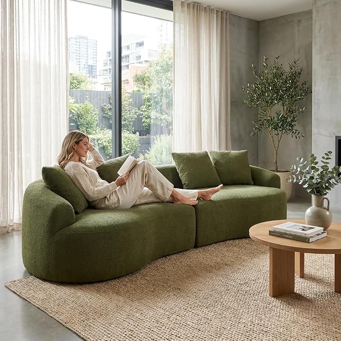 Compressed C-Shaped Sectional Sofa, 2-Box Easy Delivery, No Tools Assembly - Image 4