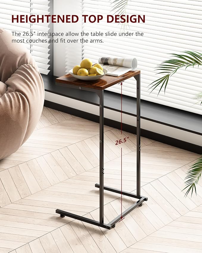 Vantic C Shaped End Table Set of 2, Small Side Table - Image 6