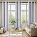 MIULEE Blackout Curtains for Bedroom 2 Panels 34x72 Inch Long Greyish White | - Image 6