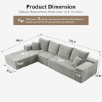 135" Cloud Sectional Couch - Image 2