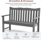 Stoog 3 Piece Outdoor Bench & Outdoor Chairs Set, All-Weather HIPS Patio - Image 4