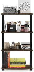 Furinno TURN-S-TUBE Storage Shelves, 4-Tier Book Shelf, Corner Shelf, Toolless - Image 3