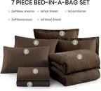 Monbix Full Size Comforter Set, Chocolate Brown Bedding Comforter - Image 7