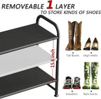 INGIORDAR Shoe Rack 3 Tier Long Storage Organizer Wide Metal Shoe Shelf - Image 5