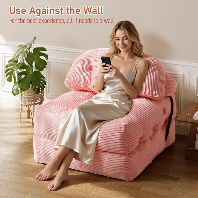 Folding Sofa Bed, Convertible Sleeper Chair - Image 7