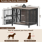EasyCom Foldable Dog Crate Furniture, 31.5" Dog Crates - Image 6