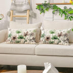 AVOIN colorlife Poppy Flowers Pillow Covers 12x20 Inch Set of 2 | Chinoiserie - Image 5