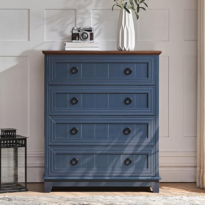 Joaxswe Farmhouse 4 Drawer Dresser - Image 3