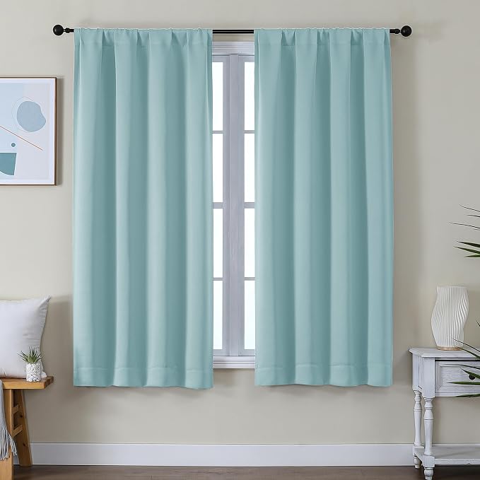 Simplebrand Ava Aqua Blackout Curtains by Simplebrand