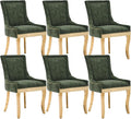 Upholstered Dining Chairs Set of 6, Modern Fabric Side Chairs by MZDOO