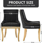 Upholstered Dining Chairs Set of 4, Modern Fabric Side Chairs - Image 3