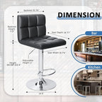 Homall Bar Stools Modern PU Leather Adjustable Swivel Barstools, Armless - Image 3