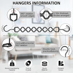 Space Saving Hangers for Clothes 6 Pack, Sturdy Metal Hangers Heavy Duty Magic - Image 4