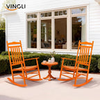 VINGLI Wooden Rocking Chair Outdoor, Patio Rockers - Image 2