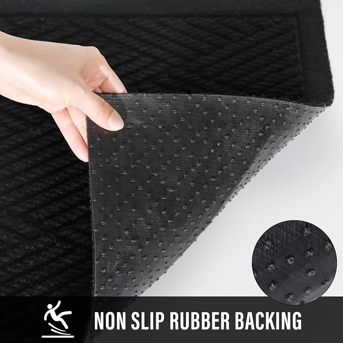 Durable Front Door Mat, Absorbent Muddy Dirt Resist Welcome Door Mats Outdoor - Image 4
