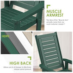 GREENVINES Outdoor Rocking Chairs | Set of 2 | Porch Rocker | HDPE Plastic | - Image 7
