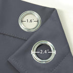 Blackout Curtains 66 x 54 Inch Long Grey Curtains Set of 2 Panels Room - Image 5