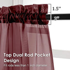 Burgundy Sheer Curtains - Image 3