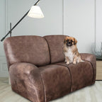 ANARACHON Loveseat Recliner Cover Leather Look Recliner Loveseat Covers - Image 2