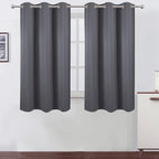 Grey Blackout Curtains for Bedroom Room Darkening Curtains/38 x 54 Inch Long by Lemomo