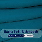 PureFit Stretch Couch Covers for Sofa 4 Seater Slipcovers Peacock Blue | - Image 5