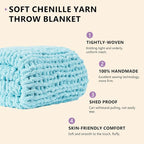 L'AGRATY Chunky Knit Throw Blanket - Image 4
