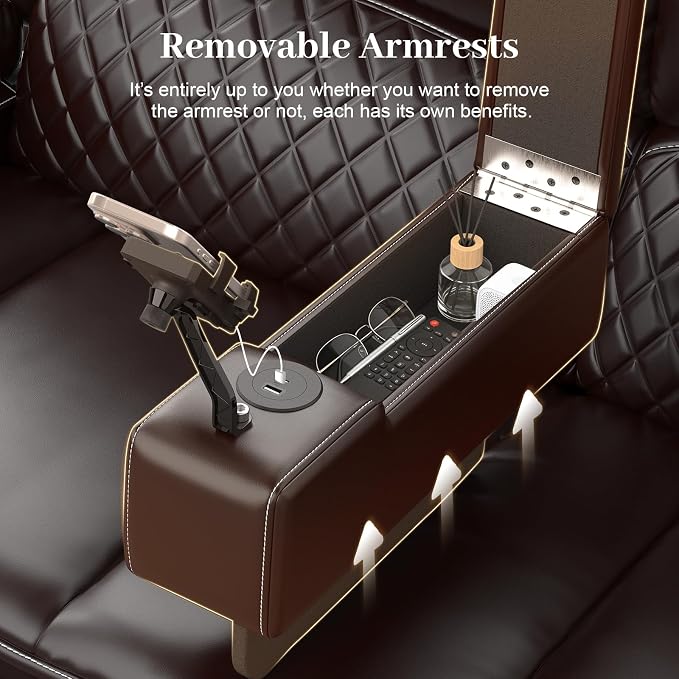Yolsali Recliner Sofa, 3 Seater Manual Reclining Sofa - Image 4