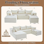 106" Cloud Sectional Boneless Couches - Image 2