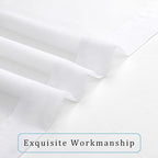 Sheer White Curtains, Sheer Curtains 63 inch Length 2 Panels Set, Rod Pocket - Image 7
