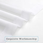 Sheer White Curtains, Sheer Curtains 63 inch Length 2 Panels Set, Rod Pocket - Image 4