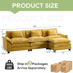 Oprisen 120" Modular Sectional Sofa, Comfy Cloud Couch Sectional Sofa - Image 2