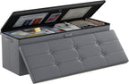 DocSafe Storage Ottoman Bench, Fireproof＆Waterproof Folding Bench by DocSafe