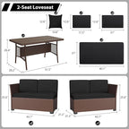 KIGOTY 7 Piece Patio Furniture Set, Outdoor PE Wicker Rattan Outdoor Dining Set - Image 2