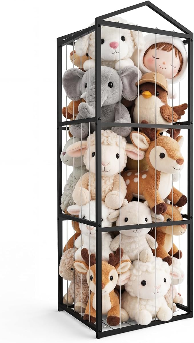 NomNest Stuffed Animal Storage Zoo, Large Metal Plushies Organizer, Heavy Duty by Unknown