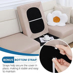 Milk Silk Couch Cushion Covers, Sofa Covers Washable - Image 4
