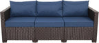 Rattan Star Patio Furniture Outdoor Couch 3 Seater Sofa Outdoor Brown Wicker by RattanStar