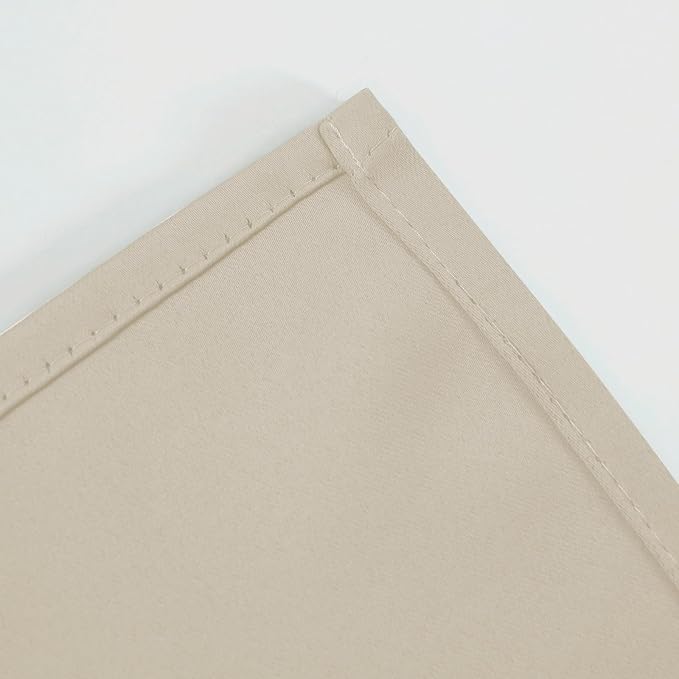 Light Beige Blackout Curtains 34 x 84 Inch Length/Set of 2 Curtain - Image 7