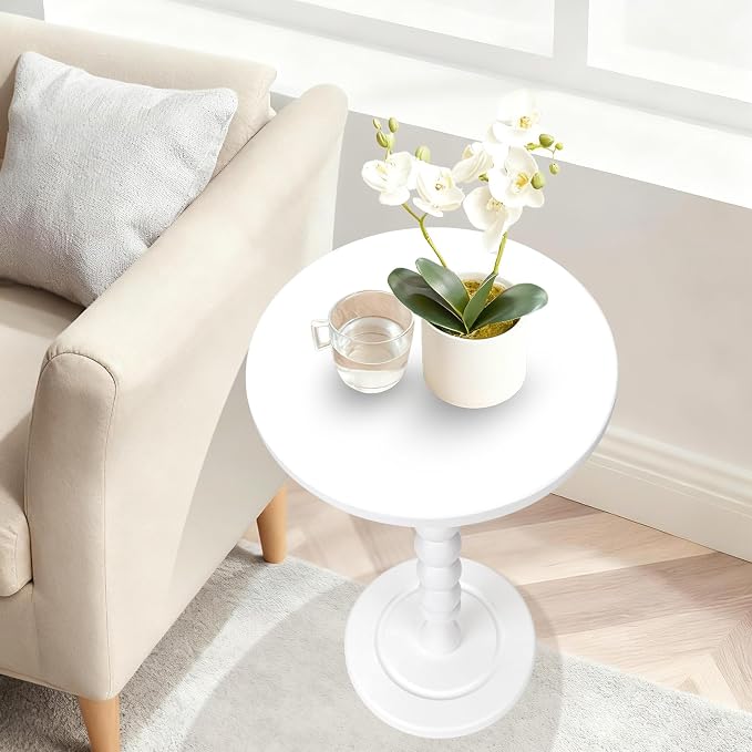 Round Side Table for Small Spaces, Drink Table - Image 5