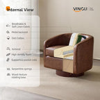 VINGLI 360°Swivel Accent Chair - Image 7