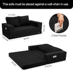 COMAX Convertible Sofa Bed Queen, Folding Fold Out Couch Bed, Floor Futon Couch - Image 3