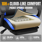 GTPLAYER Gaming Chair with Pocket Spring Cushion, Leather Office Chair with - Image 4