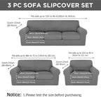 HunnmingRe Sofa Covers for 3 Cushion Couch Stretch Sofa and Loveseat Covers Set - Image 2