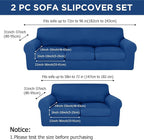 HunnmingRe Sofa Covers for 3 Cushion Couch Stretch Sofa and Loveseat Covers Set - Image 2