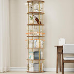 ALLSTAND 6 Tier Rotating Bookshelf, 360 ° Display Stackable Spinning Bookshelf by ALLSTAND