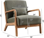 INZOY Mid Century Modern Accent Chair - Image 2